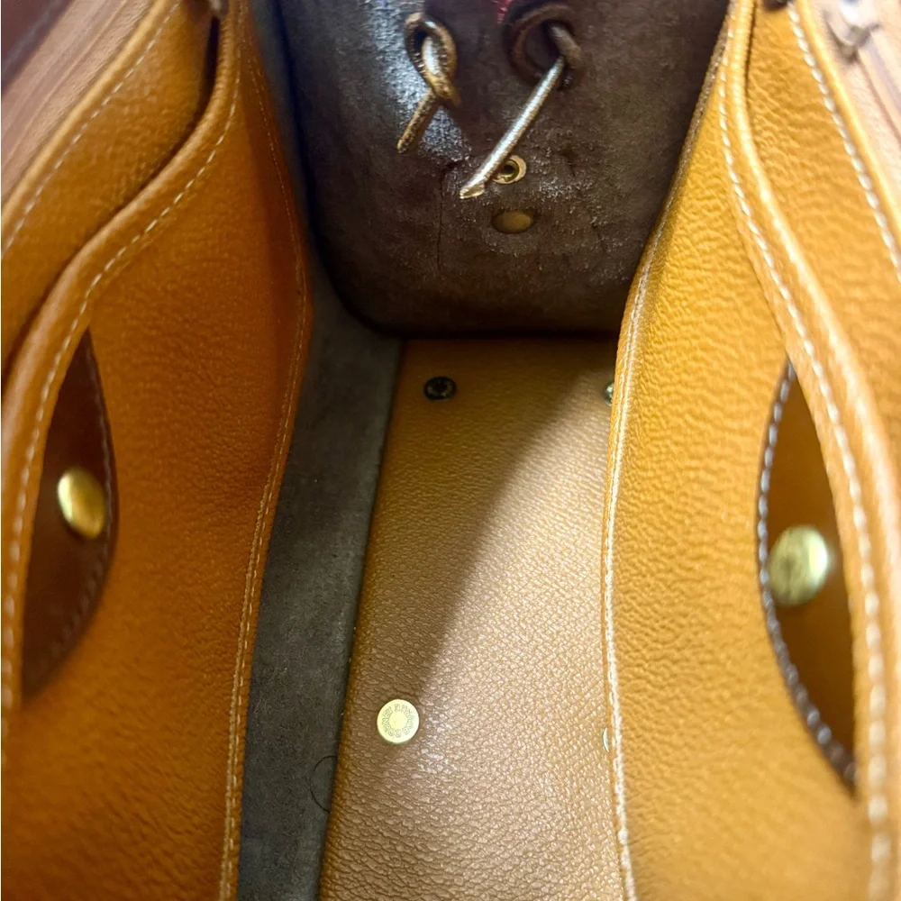 Dooney & Bourke AWL Leather Satchel Vintage Brown Black